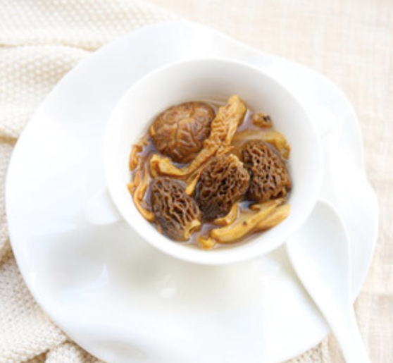 Morel and Pine mushroom Soup