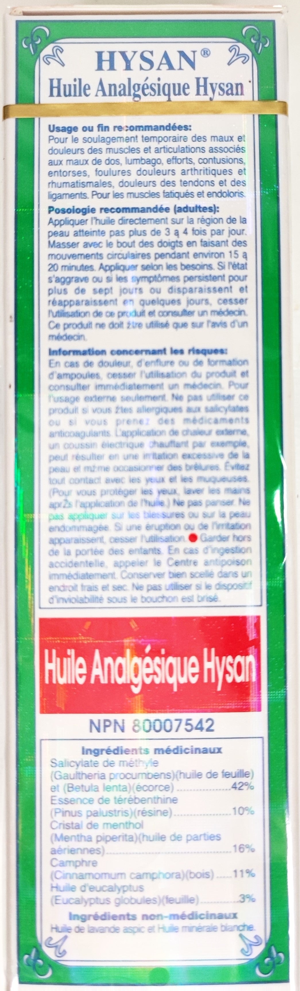 Hysan Pain Reliever Oil