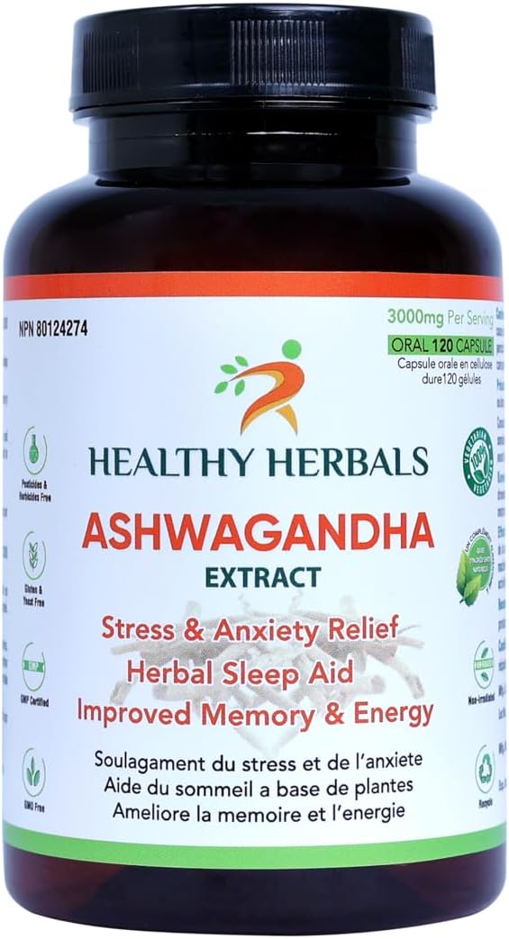 Ashwagandha Capsules - 120 Vegan Capsules – Health Canada Licensed