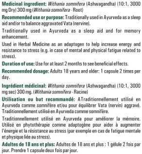 Ashwagandha Capsules - 120 Vegan Capsules – Health Canada Licensed