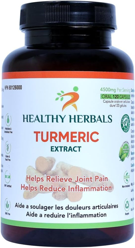 Turmeric Capsules - 120 Vegan Capsules – Health Canada Licensed