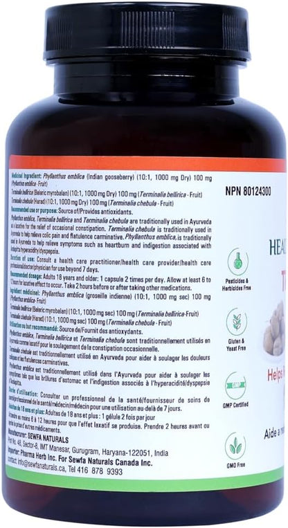Triphala Extract Capsules – 120 Vegan Capsules