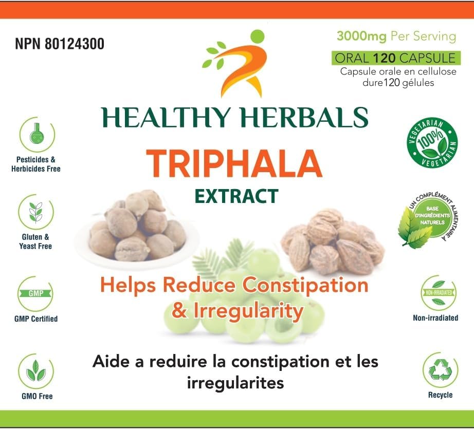 Triphala Extract Capsules – 120 Vegan Capsules